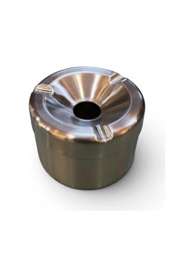 Kısmet Kapaklı Metal Gri Küllük 8x5 Cm