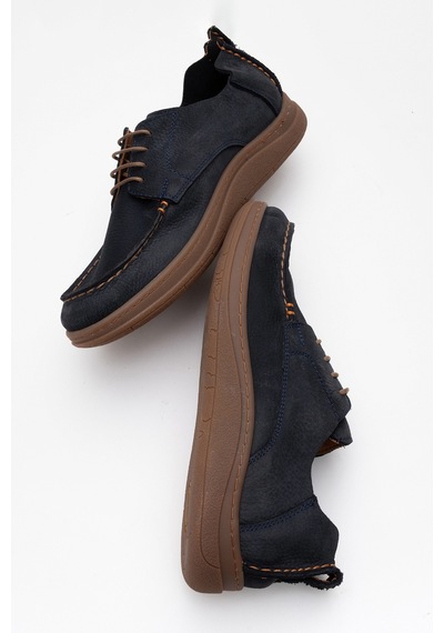 Dericlub Erkek Comfort Bağcıklı Casual Ayakkabı Gerçek Deri Fr 215340 Lacivert