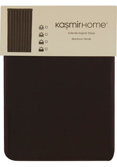Kaşmir Home Harper Star Blackout Koyu Gri Perde 150x270 Cm Koyu Gri