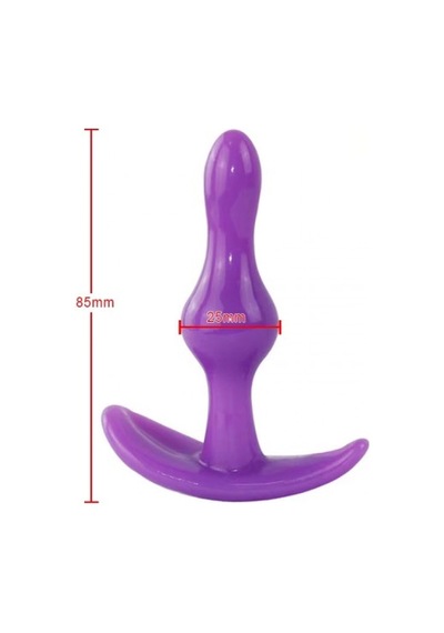 Backpart 2 Boğumlu Silikon Anal Tıkaç - Mor-pembe