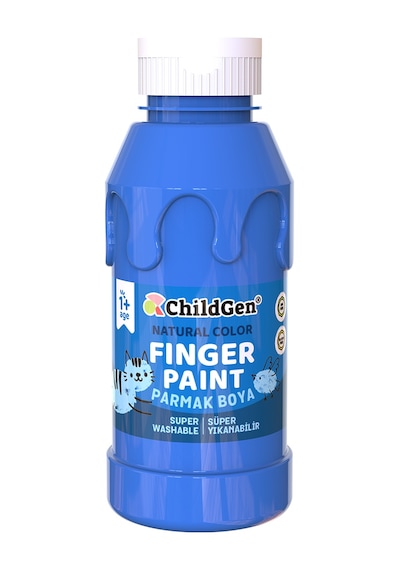 Childgen Süper Yıkanabilir Parmak Boya 350ml - Mavi