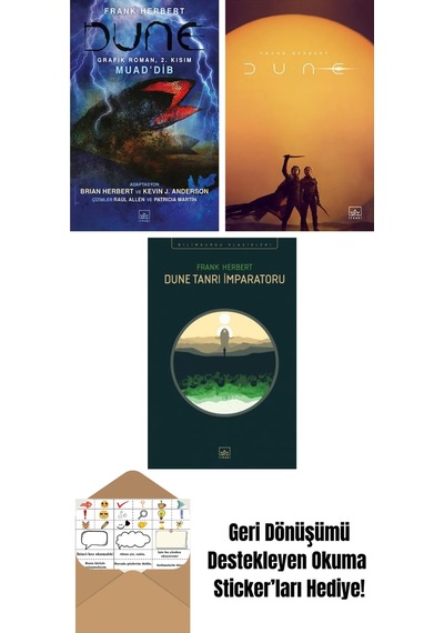 Dune Grafik Roman: 2. Kısım Muad Dib + Dune Film Kapağı + Dune Tanrı İmparatoru