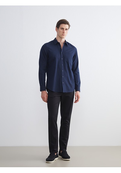 Lcwaıkıkı Classic Lacivert Regular Fit Uzun Kollu Oxford Erkek Gömlek