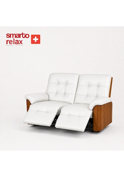 Smarto Relax Berlin İkili Yatar Ayak Uzatmalı Ergonomik Deri Tv Koltuğu Baba Koltuğu Beyaz