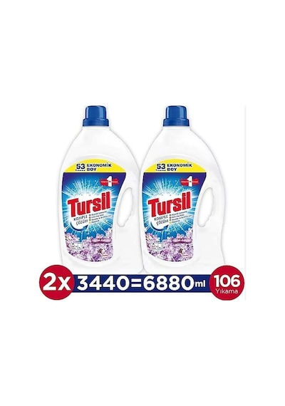 Tursil Sıvı Çamaşır Deterjanı 106 Yıkama Leylak Bahçesi 2 x 3440 ML