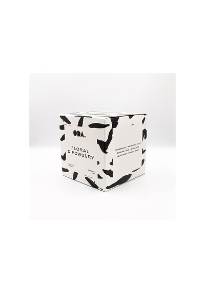 Floral & Powdery - Çiçeksi & Pudramsı Kokulu Dekoratif Desenli Soya Mumu I 150 Gr Renkli Siyah