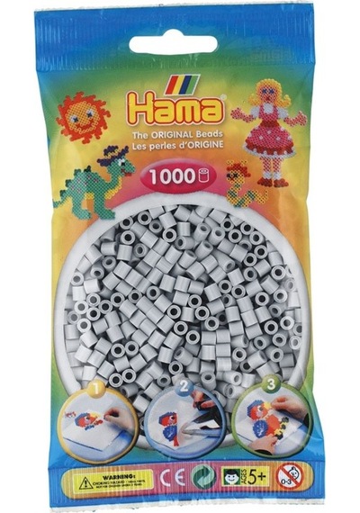 1.000'Lik Hama Midi Boncuk - Açık Gri
