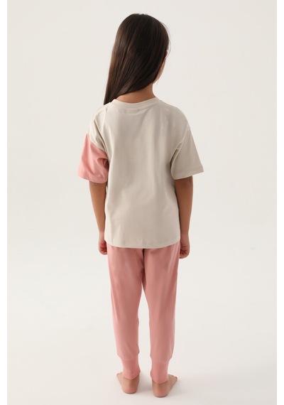 U.s. Polo Assn Lisanslı Rose Bej Kız Çocuk Pijama Takımı 5274-43161 Bej