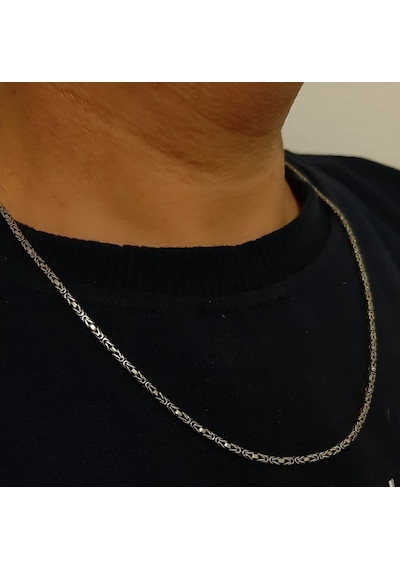 925 Ayar Gümüş Kral Zincir Kolye 2 Mm