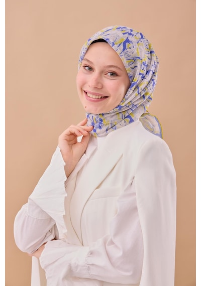 Silk Home Soft Eşarp 73091-11 Gümüş, Morcivert, Asit