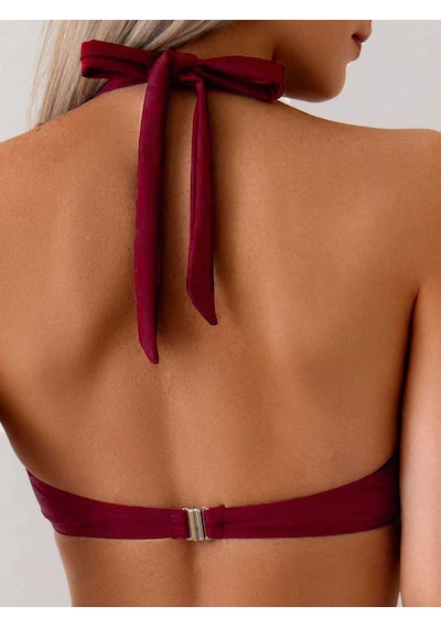 Ece's Design Kadın İstiridye Desenli Bikini Takımı My1002 Kırmızı