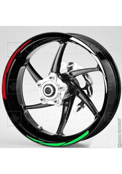 Italy Desing 3 Renk 3 Parçalı Reflektif Jant Şeridi Çınar Extreme