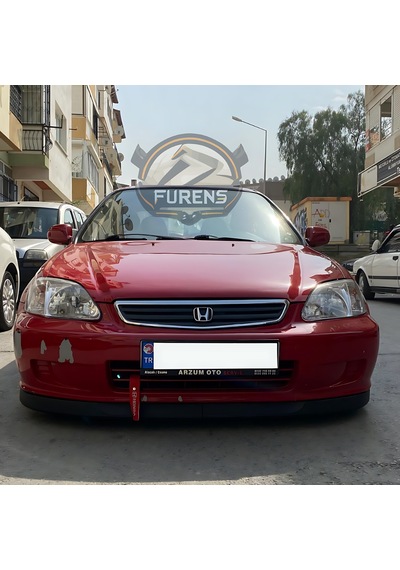 Honda Civic İes 1996-2001 Uyumlu H Lip Esnek Ön Lip 2 Parça Karlık Ön Ek Tampon Altı Dill