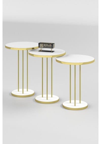 Zigon Sehpa Terra Gold Beyaz Diğer