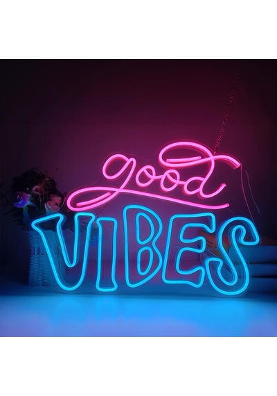 Good Vibes Neon Led Tabela Dekoratif Aydınlatma