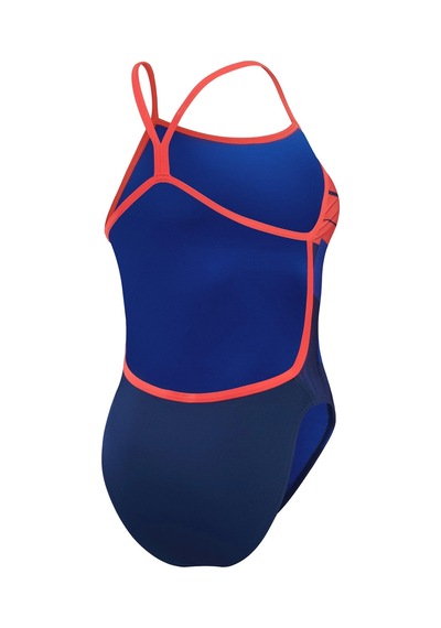 Speedo Digital Baskılı V Back Kadın Yüzücü Mayosu Mavi-turuncu Mavi