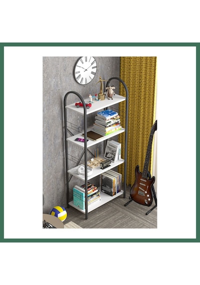 En-cag Metal Kitaplık Beyaz 150 Cm Bss