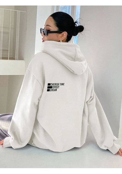 Startmore Unisex Baskılı Sweatshirt Garalio Beyaz