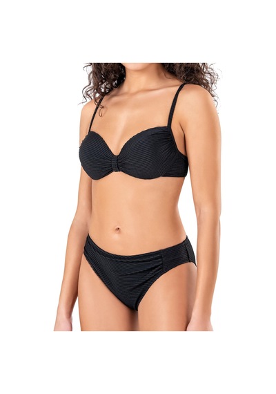 Endeep Kadın Destekli Dokulu Siyah Bikini Takımı