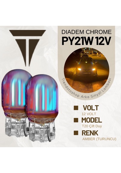 Dıadem 12 Volt T20 Çift Duy Chrome Desıgn Turuncu Amber Işık