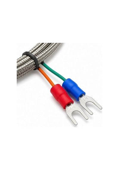 Wrnt-03 K Tipi M8 Vidalı Termokupl Sıcaklık Sensörü - 15 Cm Prob / 2m Kablo