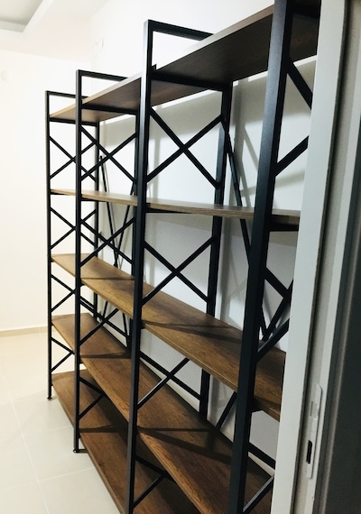 Metingüneşmobilya Günes Metal Dekoratif Ahşap Kitaplık 200X230 Cm Metingüneşmobilya Günes Metal Dekoratif Ahşap Kitaplık 200X230 Cm
