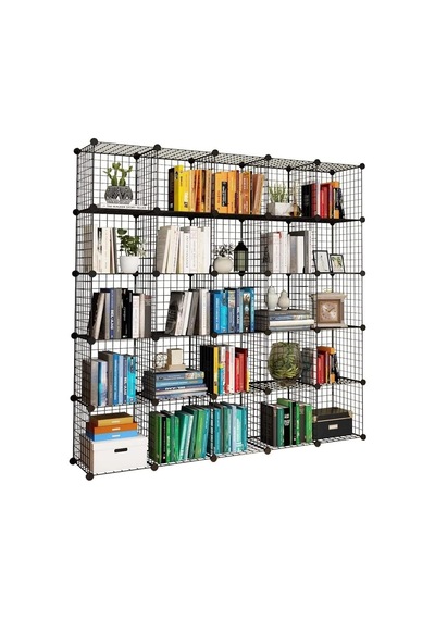Tr 25 Bölmeli Metal Portatif Kitaplık Raf Dolap Organizer Genel