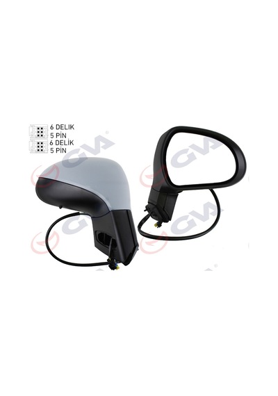 Gva Dış Dikiz Aynası Sağ 207 06 Elektrikli Isıtmalı Sinyalli Katlanır Sensörlü Astarlı Konveks Vm-6207ebr Gva 1043262 8149.zj 8153ay 9680194977