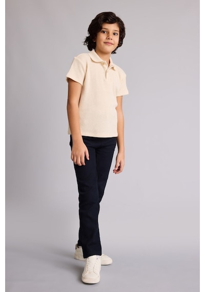 Defacto Polo Tişört Gabardin Pantolon 2'li Takım Erkek Çocuk G7091A826SM