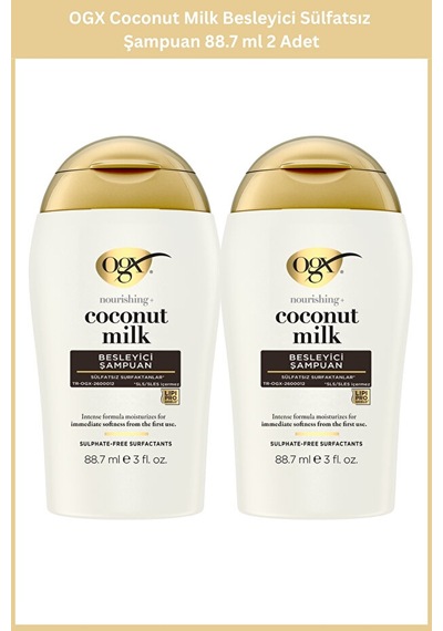 Ogx Coconut Milk Besleyici Sülfatsız Şampuan 88.7 Ml 2 Adet