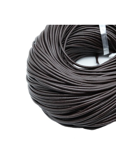 Deri Company Hakiki Deri İp Kahve 3 Mm 5 Metre Kahverengi