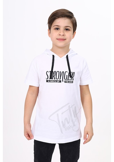 Toontoy Kids Toontoy Erkek Çocuk Strenger Always Baskılı Tişört Beyaz