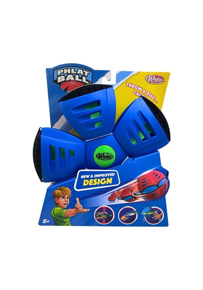Phlat Ball Dönüşen Disk Top Oyuncak Bastır Fırlat Yakala Eğlence Seti - Mavi