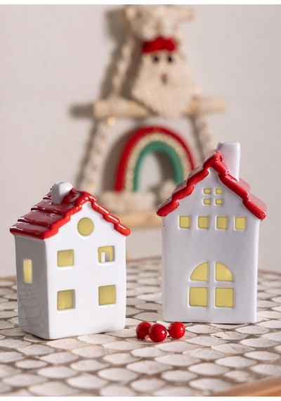 The Mia Dekoratif Led Işıklı Yılbaşı Evi 10x7x16 Cm Sus0119