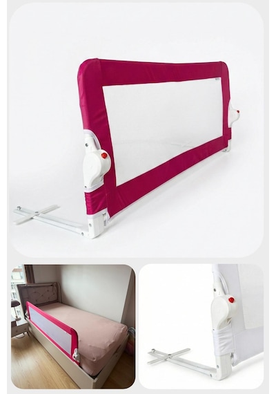 Wellgro Littles 150 48 CM Yatak Bariyeri Çocuk Yatak Korkuluğu Pembe