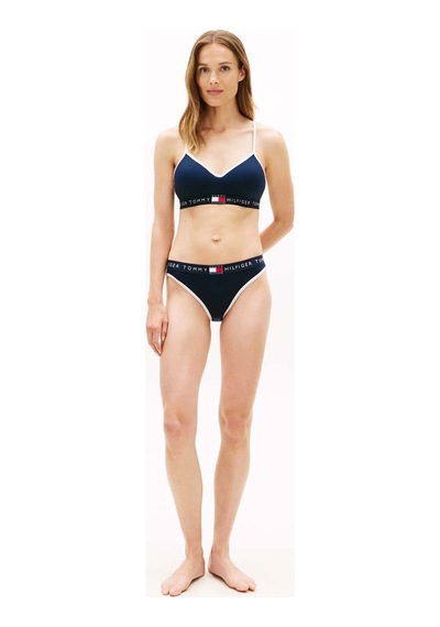 Tommy Hilfiger Kadın Rib Örgü Bikini Altı Gece Mavisi