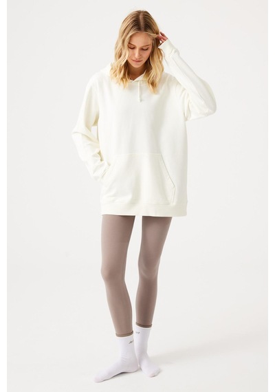 Jerf Lydney Unisex Kapüşonlu Sweatshirt Krem