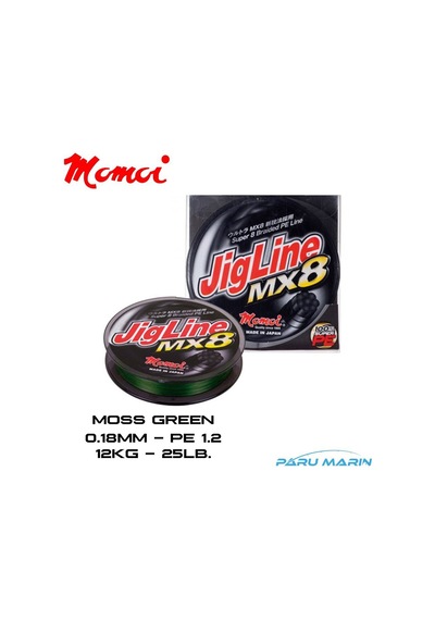Momoi Jigline Mx8 0.18Mm 300Mt. Yeşil Ip Misina
