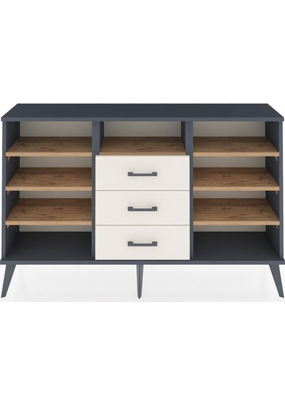 Arges Konsol 7 Raflı 3 Çekmeceli 132x30x83 Antrasit-çam/aytaşı Çam/aytaşı Arges Konsol 7 Raflı 3 Çekmeceli 132x30x83 Antrasit-çam/aytaşı Çam/aytaşı