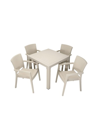 Depootoptan Mandella Elit Rattan 90 x 90 CM Zeus Koltuk Masa Takımı Çölbeji Bej Depootoptan Mandella Elit Rattan 90 x 90 CM Zeus Koltuk Masa Takımı Çölbeji Bej