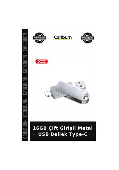 16gb Çift Girişli Metal Usb Bellek Type-c Aktarım Port Hafıza