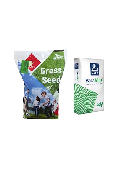 Ayrex 4'lü Star Karışım İthal Çim Tohumu - 10 Kg + Çim Gübresi - 10 Kg 0,250