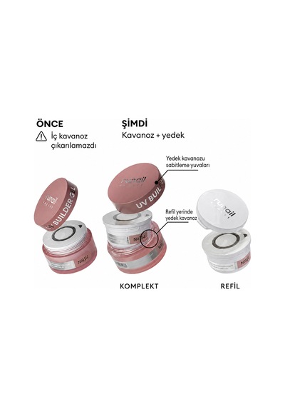 Yedek İç Kavanoz Runail Expert Protez Tırnak Jeli Uv Gel Nude Koyu Şeftali 50gr. Refill 114