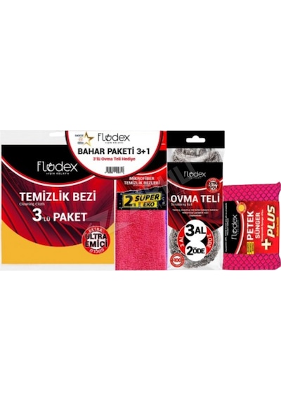 Flodex Bahar Paketi 3+1 Hediyeli 3 'lü Ovma Teli Hediyeli Diğer
