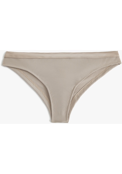 Koton Brief Külot Fitilli Saten Bel Detaylı Gri 4slk30162mk Gri