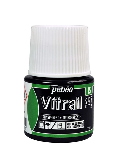 Pebeo Vitrail Cam Boyası 45ml - 15 Black