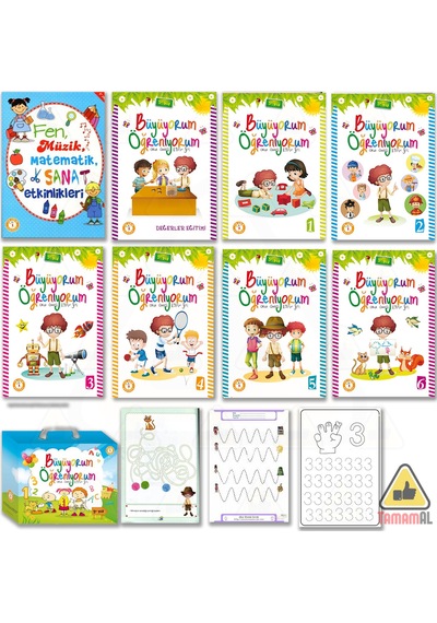 Büyüyorum Öğreniyorum / 11 Etkinlik Kitap Okul Öncesi Eğitim Seti