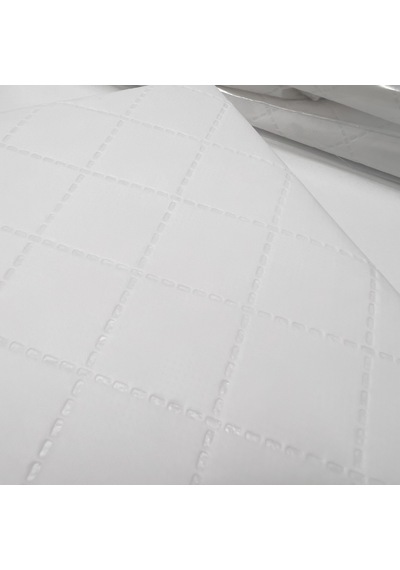 Nonwoven Kapitone Sıvı Geçirmez Yatak Alezi 4 Köşesi Fitted Lastikli Tek Kişilik Yatak Koruyucu Üst Düzey Koruma Beyaz