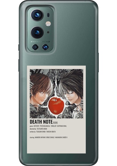 Oneplus 9 Pro Uyumlu Death Note Poster Tasarımlı Baskılı Silikon Kılıf Renkli