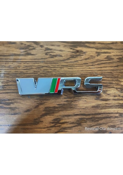 Skoda Vrs Uyumlu Metal Amblem 3d Krom Bagaj Kapı Arma 3m Bantlı Octavia Superb Fabia Spor Vrs Logo